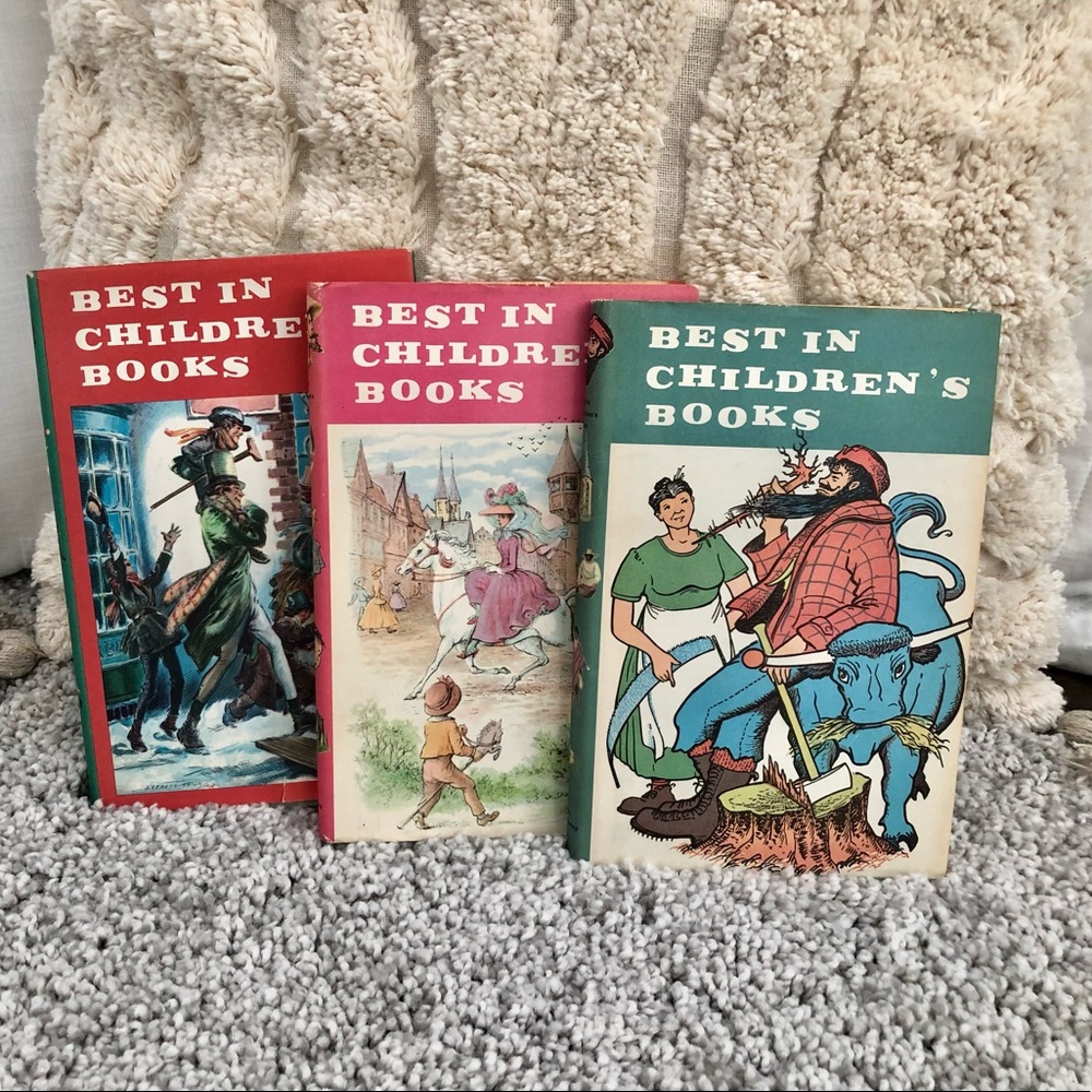 Vintage BEST IN CHILDREN’S BOOKS Hardcover w/DJs 1950/60s, Lot of 3, HTF in EUC